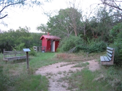 Cedar Hill primative camping area outhouse